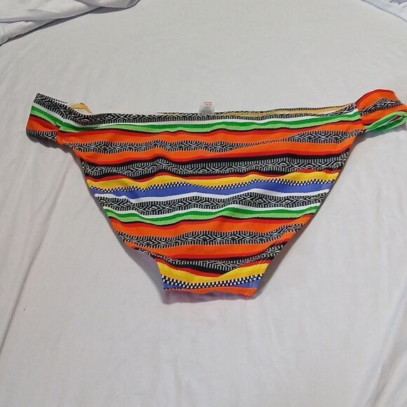 Push Up Twist Bandeau Bikini Set bright colorful beach cruise Sz XXL NWOT - Picture 7 of 9